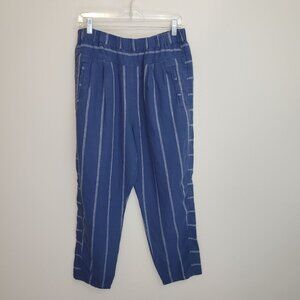 By Anthropologie wide leg linen cropped pants